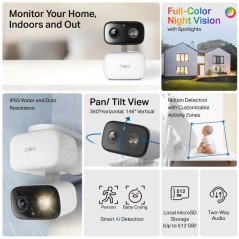 TP-Link Tapo C206 Indoor 1920x1080 Network Surveillance Camera - High-Quality Webcam for Ultimate Security